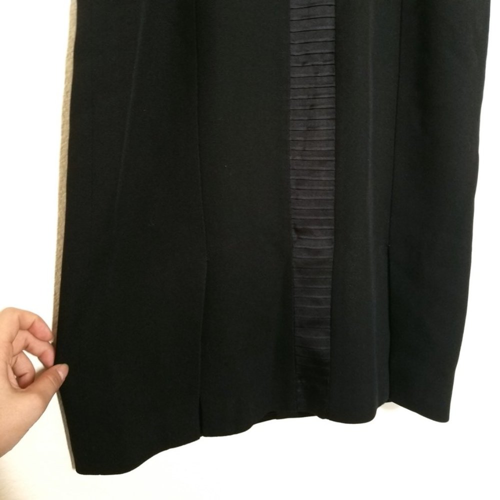 VERSACE | Wool Silk Sheath Midi Dress Black Small - Picture 8 of 12